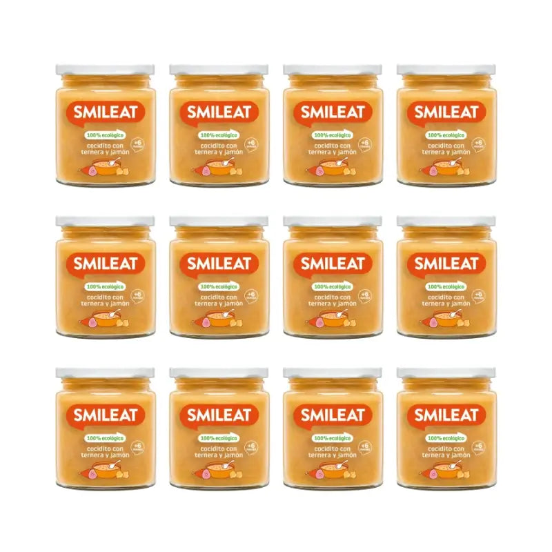 Smileat Vasetto “Cocidito” con carne di vitello e prosciutto 230 g, confezione da 12