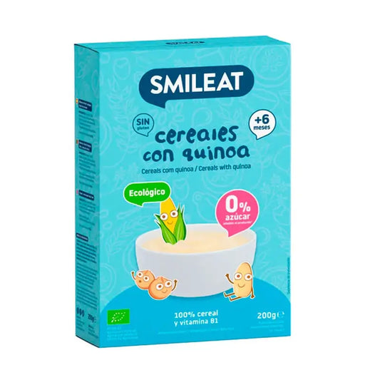 Smileat Organic Quinoa Porridge di cereali senza glutine con quinoa biologica, 200g