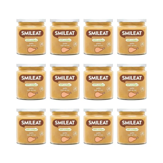 Smileat Vasetto di pollo con riso 230 g, confezione da 12