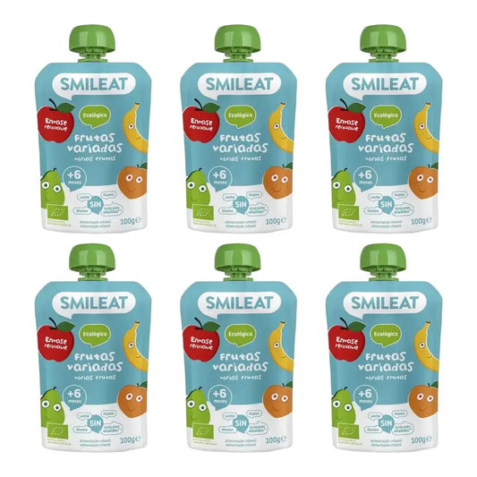 Smileat Pouch Frutta mista 100 g, confezione da 6