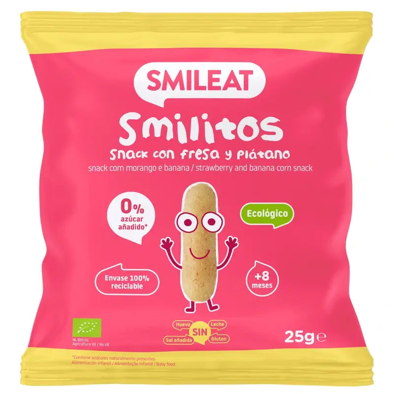 Smileat Smilitos Fragola e Banana Eco , 25 grammi
