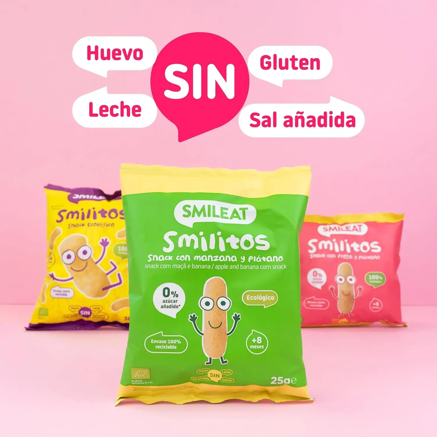 Smileat Smilitos Vermi di mais biologici, 38 grammi