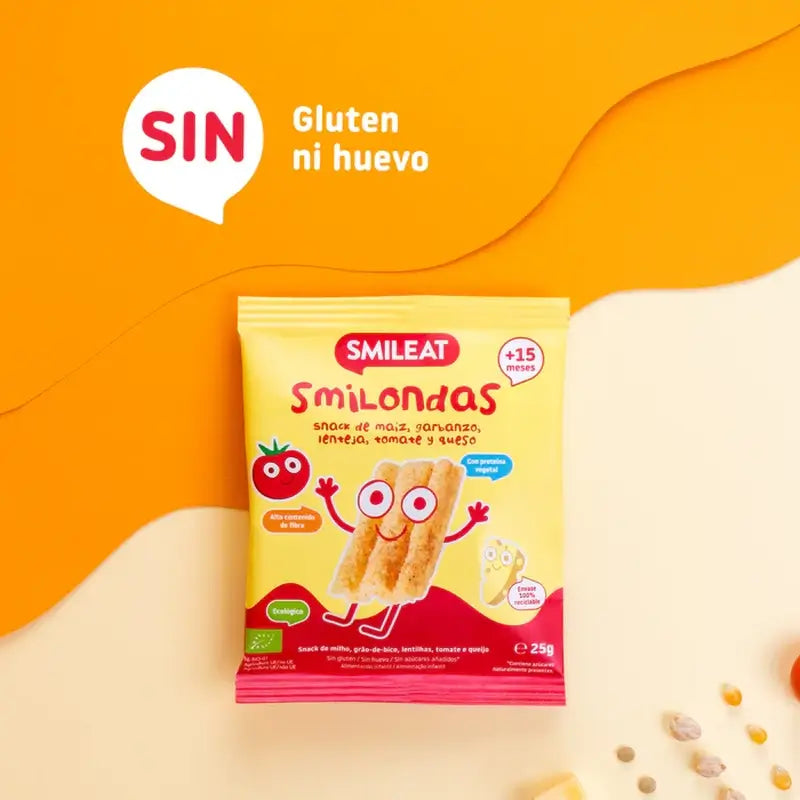 Smileat Smilondas al pomodoro e formaggio , 25 gr ECO