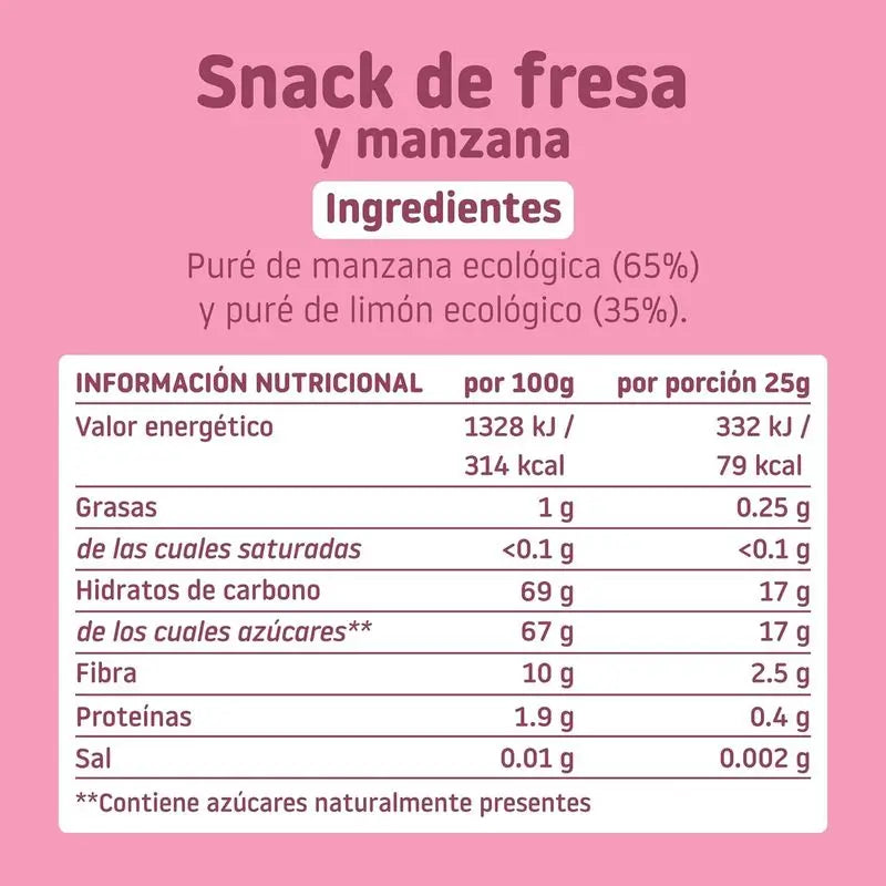 Smileat Sminolas Eco Mela e Fragola, 25g