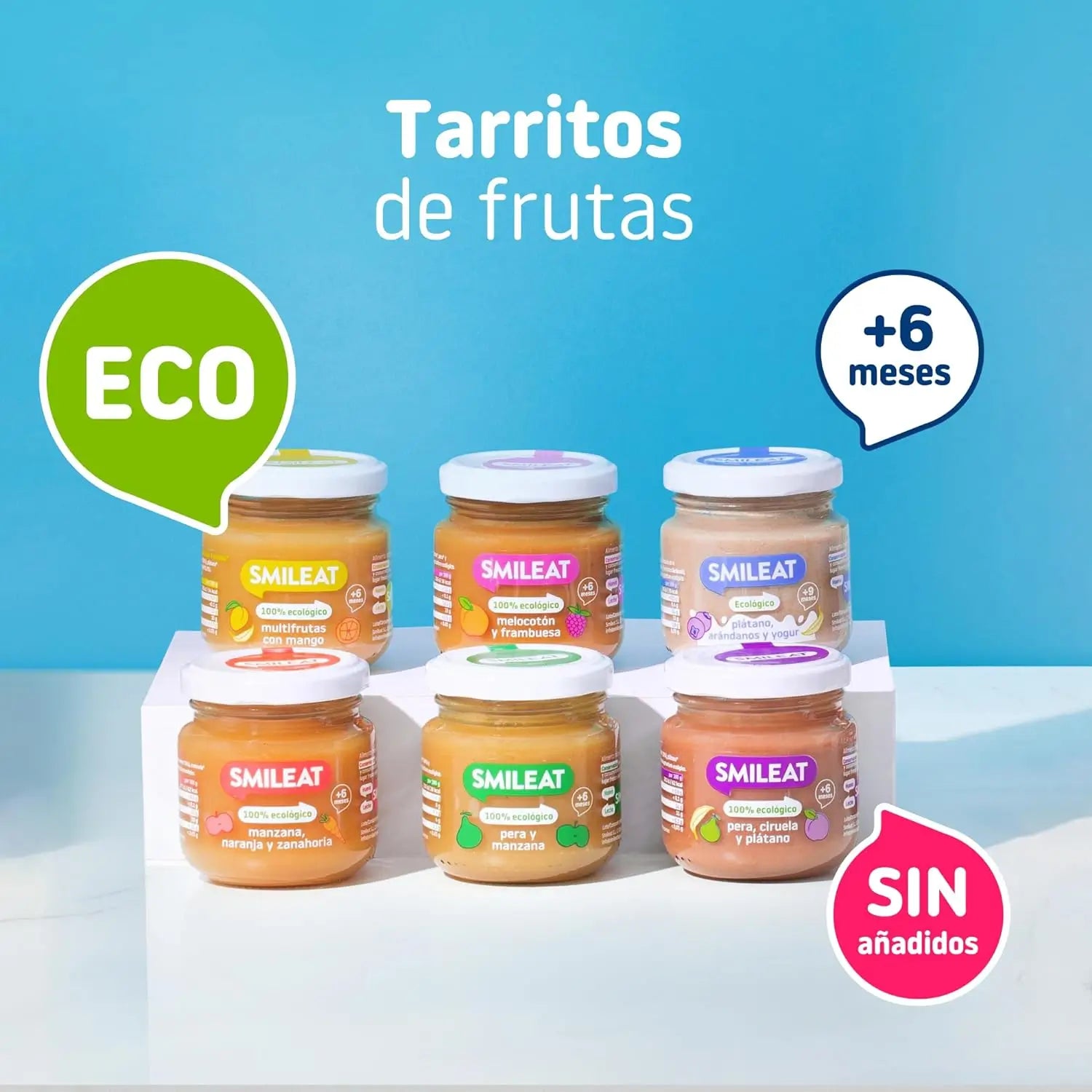 Smileat Lampone e Pesca Biologico Barattolo piccolo, 130 g