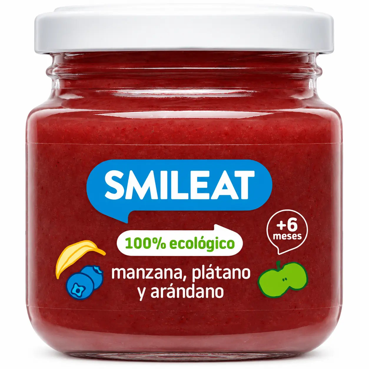 Smileat Mela-Banana-Mirtillo Eco Smileat, 130 grammi
