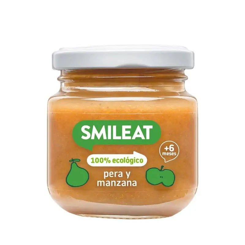 Barattolo di pere e mele spagnole Smileat, 130 g