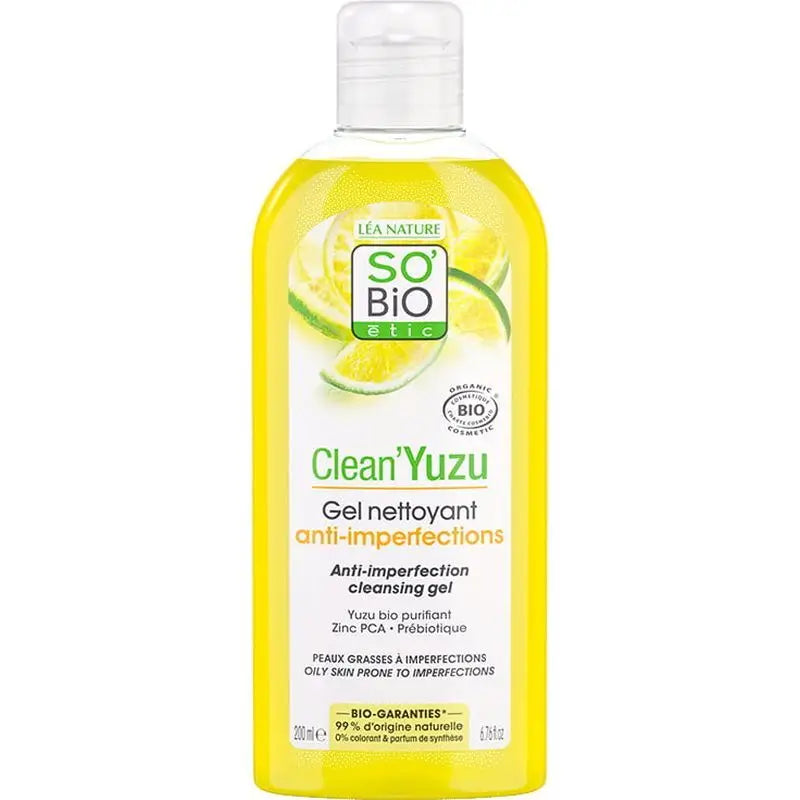 So'Bio Etic Gel detergente Clean Yuzu Anti Imperfezioni 200Ml