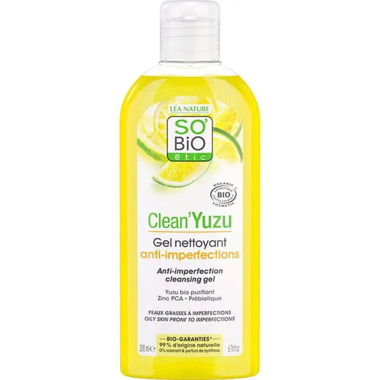 So'Bio Etic Gel detergente Clean Yuzu Anti Imperfezioni 200Ml