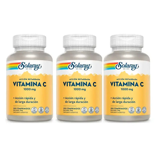 Solaray Vitamina C 1000 Mg. Confezione 3 x 100 Comp.
