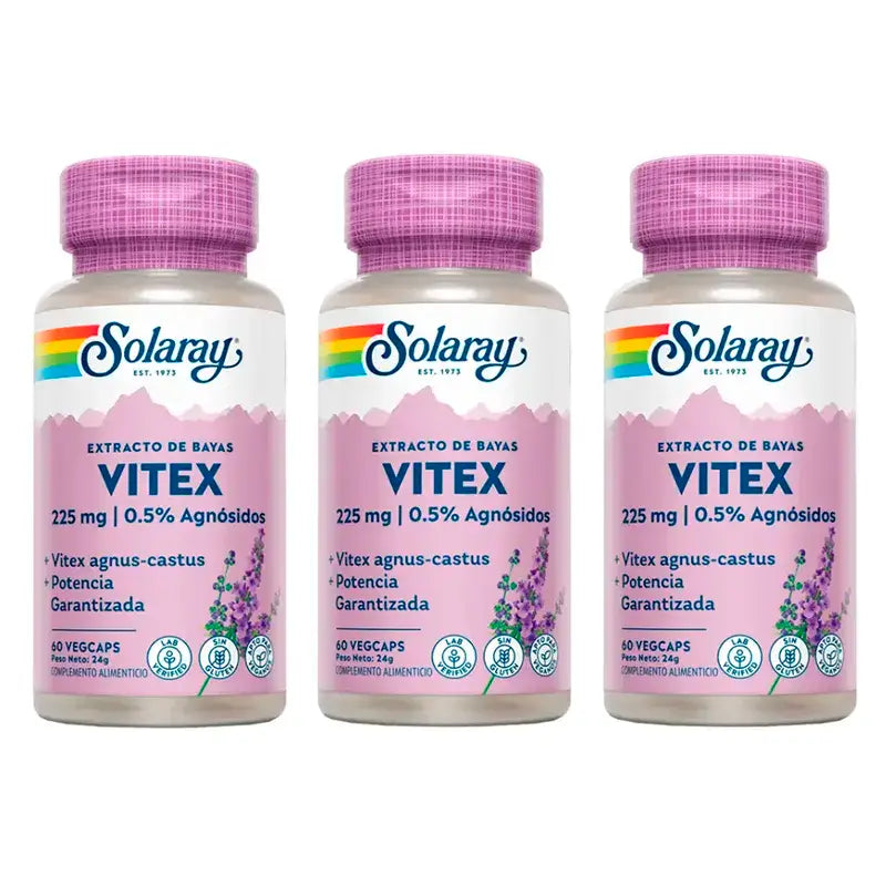 Solaray Vitex (Chasteberry) Confezione da 3 x 60 Capsule