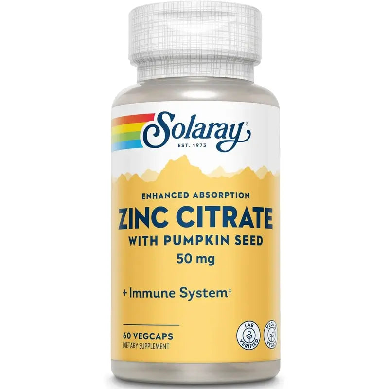Solaray Zinco con semi di zucca, 60 capsule vegane