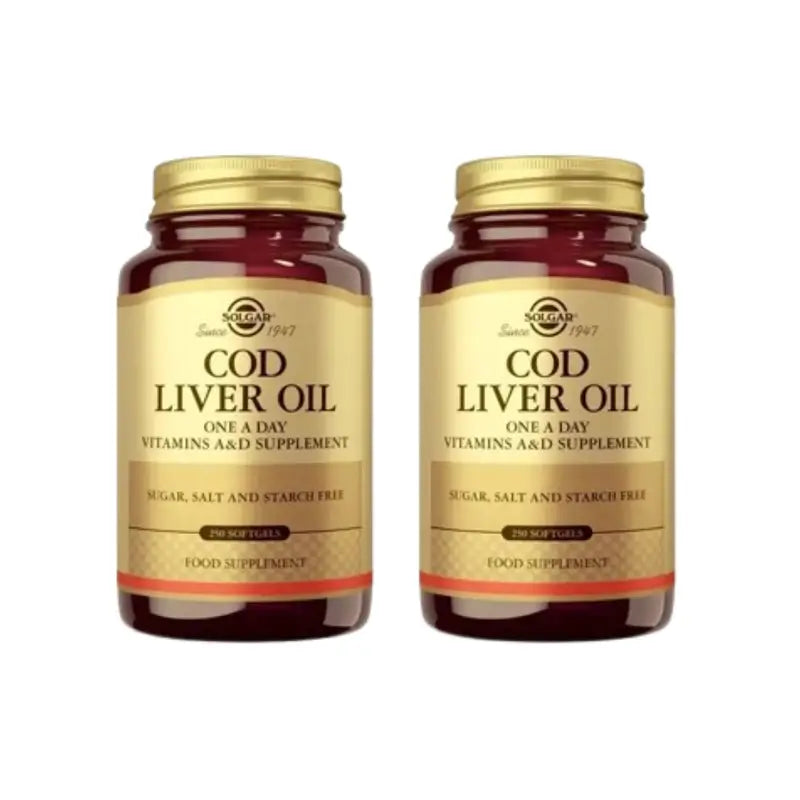 Olio di fegato di merluzzo Solgar, 2X250 Capsule molli