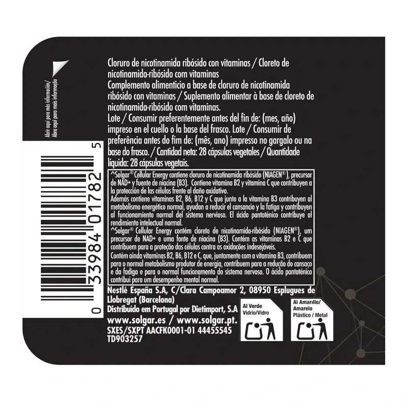 Solgar Energia Cellulare, 28 Capsule