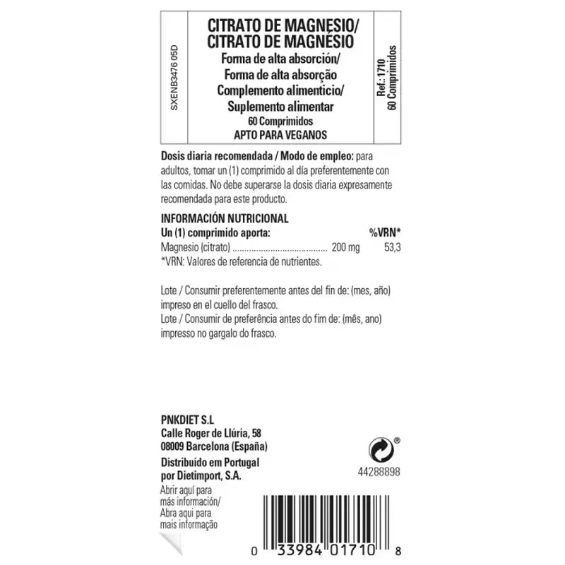 Solgar Citrato di Magnesio, 120 Compresse