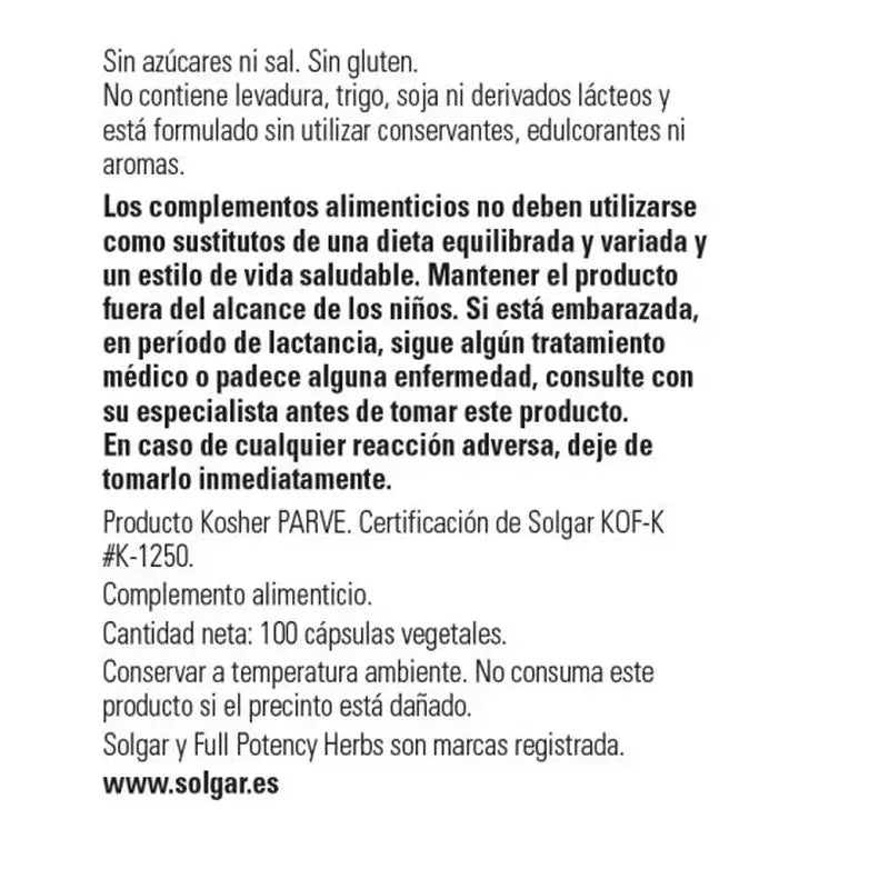 Solgar Fieno greco, 100 Capsule