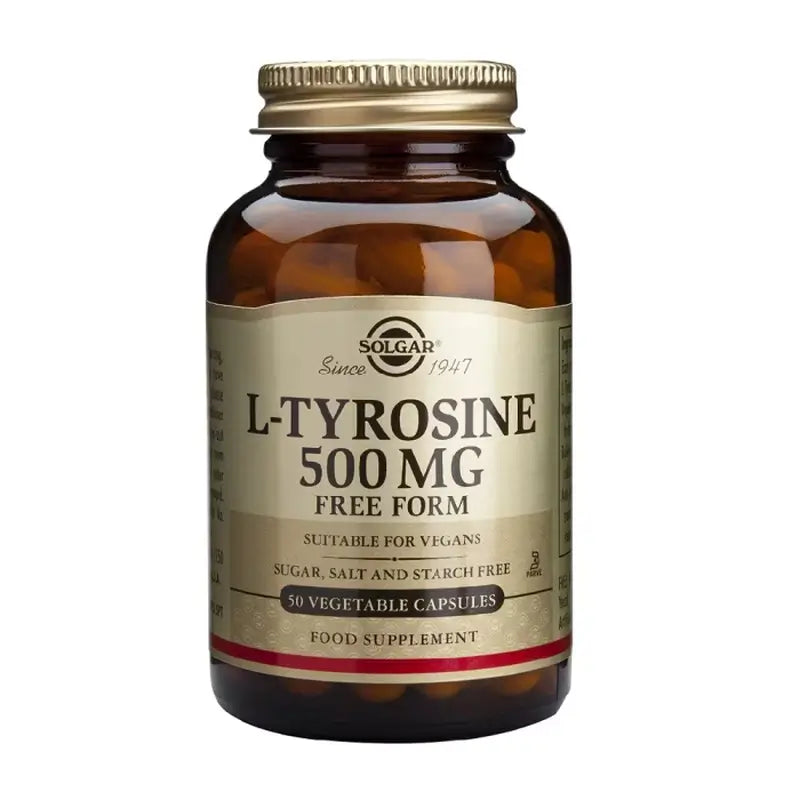 Solgar L-Tirosina 500mg, 50 Capsule Vegetali