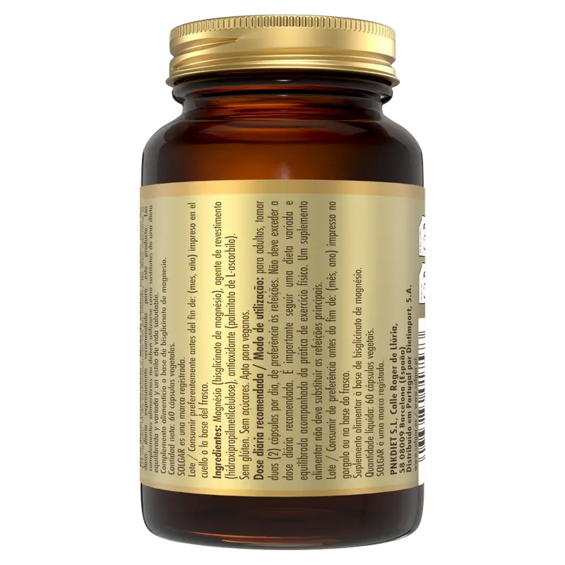 Solgar Magnesio bisglicinato, 60 Capsule Vegetali