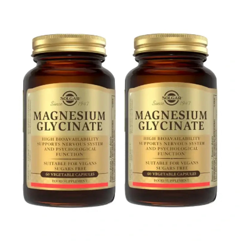Solgar Magnesio bisglicinato, confezione da 2 x 60 capsule vegetali