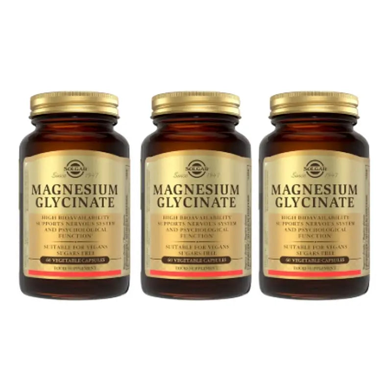 Solgar Magnesio bisglicinato, confezione da 3 x 60 capsule vegetali
