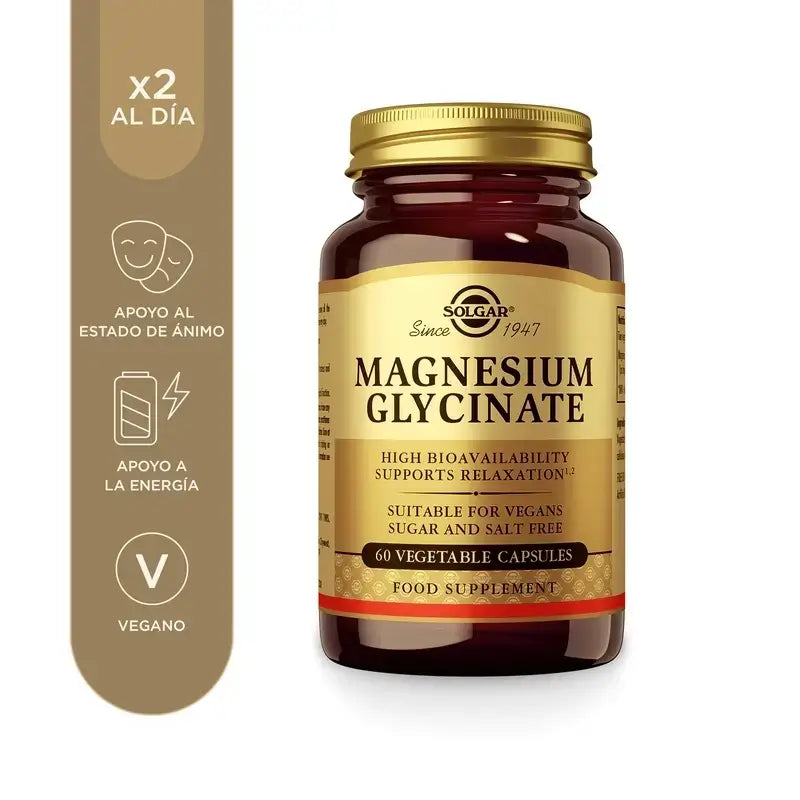 Solgar Magnesio bisglicinato, confezione da 3 x 60 capsule vegetali