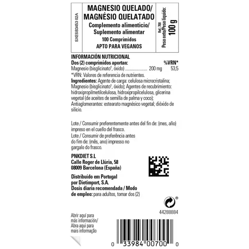 Magnesio chelato Solgar, 100 compresse