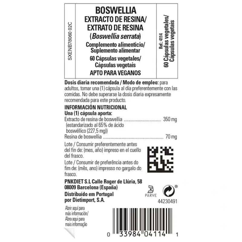 Estratto di resina di boswellia Solgar, 60 capsule