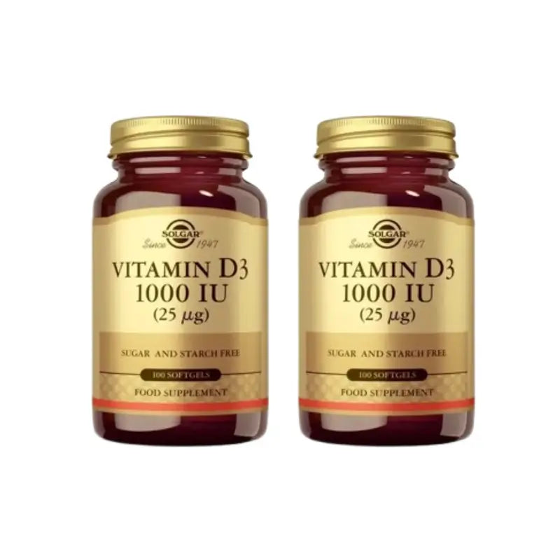Solgar Vitamina D3 1000Ui, 2X100 Capsule