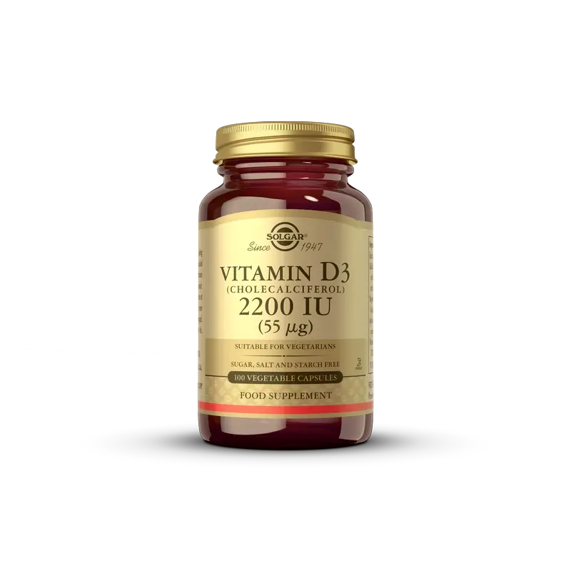 Solgar Vitamina D3 2200 UI, 100 capsule