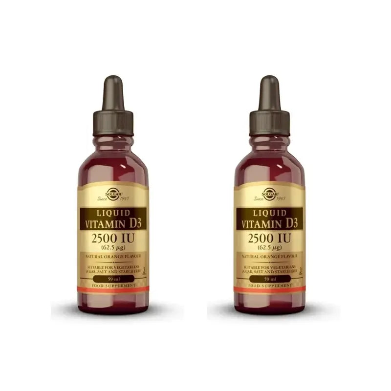 Solgar Vitamina D3 liquida 2500 Ui, 2X59 Ml