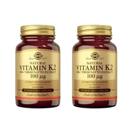 Solgar Vitamina K2 100Mcg, 2X50 Capsule Vegetali