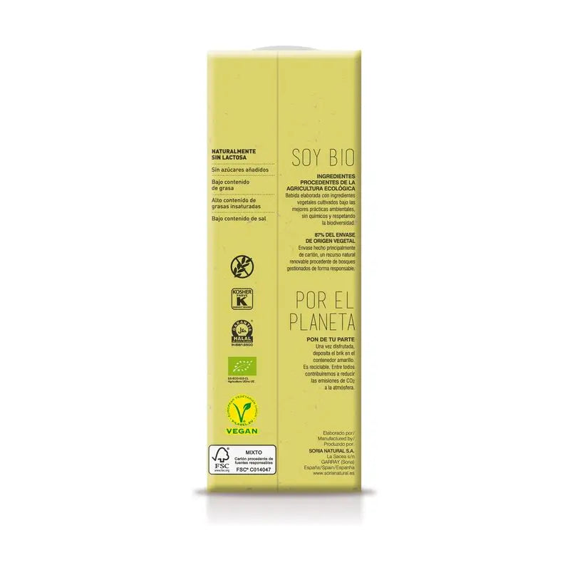 Soria Natural Rice Vegetable Drink 1Lt 6Pcs Bio Sg Vegan