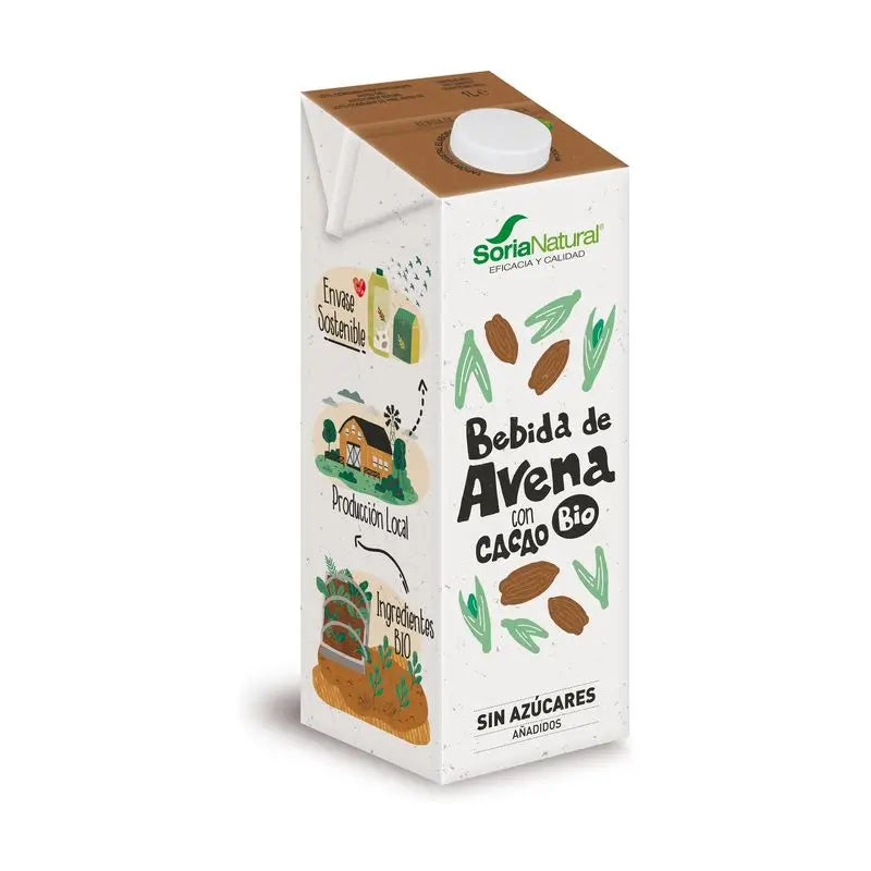 Soria Bevanda Vegetale Naturale all'Avena con Cacao 1Lt Bio S/A