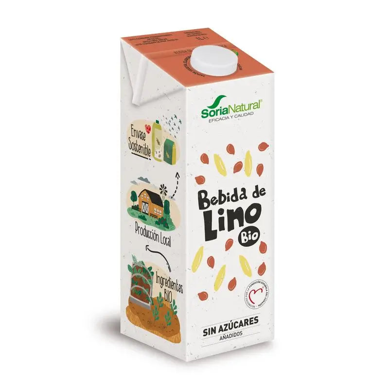 Soria Bevanda Vegetale Naturale al Lino 1Lt 6Pz. Bio S/A