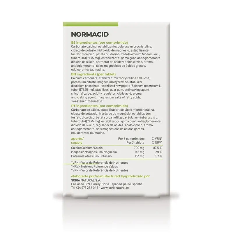 Soria Natural Normacid 1250 Mg, 32 Compresse