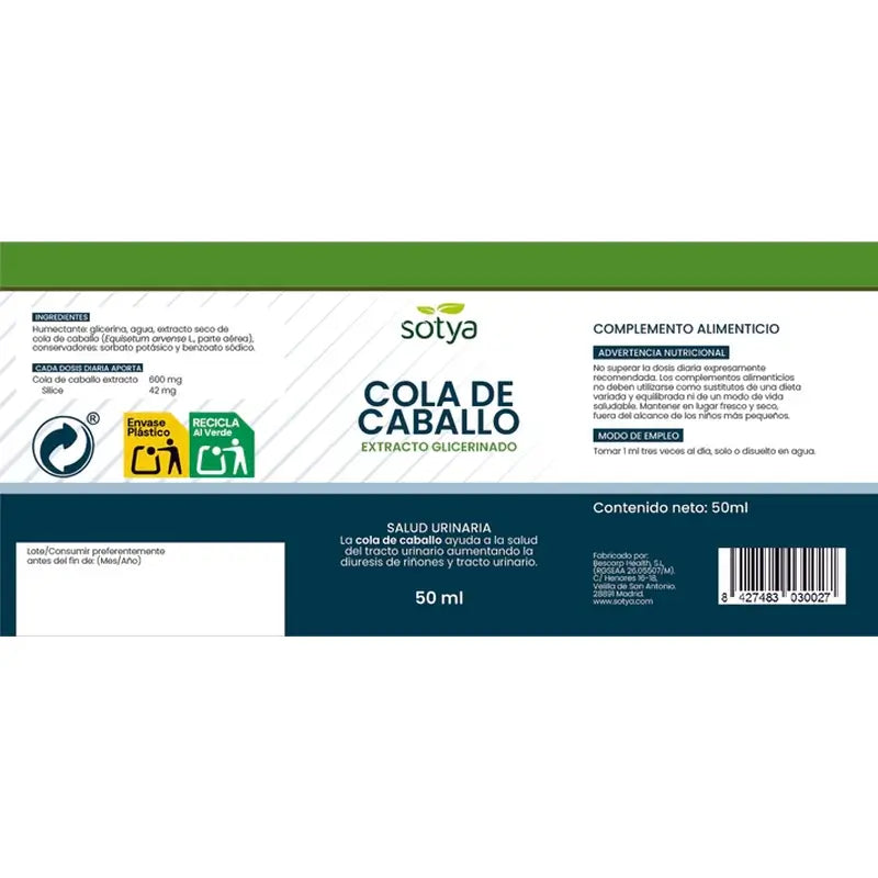 Estratto di equiseto Sotya 50 ml.