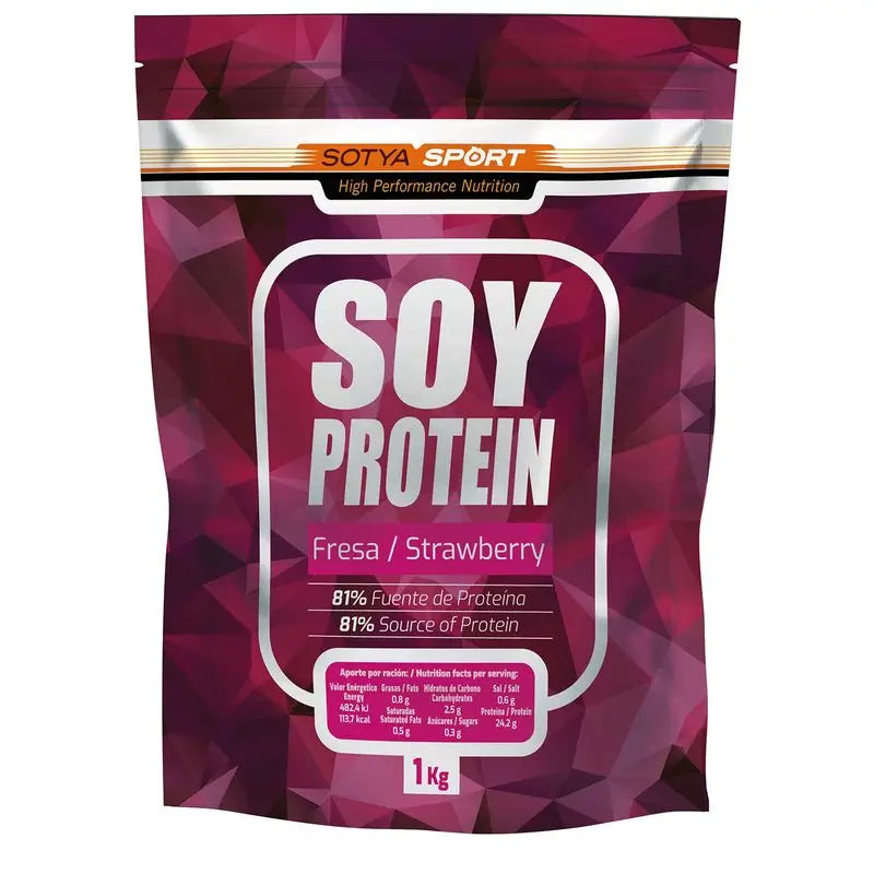 Sotya Proteine di Soia 100 % Fragola, 1000 Gr
