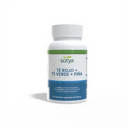 Sotya Tè rosso + Tè verde + Ananas 500 Mg , 60 capsule
