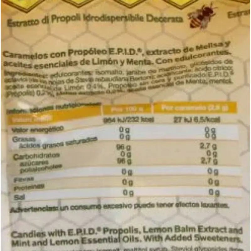 Specchiasol Epid Caramelle al limone, menta e melissa 24 pz.