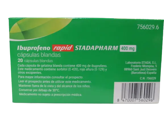 Stadapharm Ibuprofene rapido 400 mg, 20 capsule