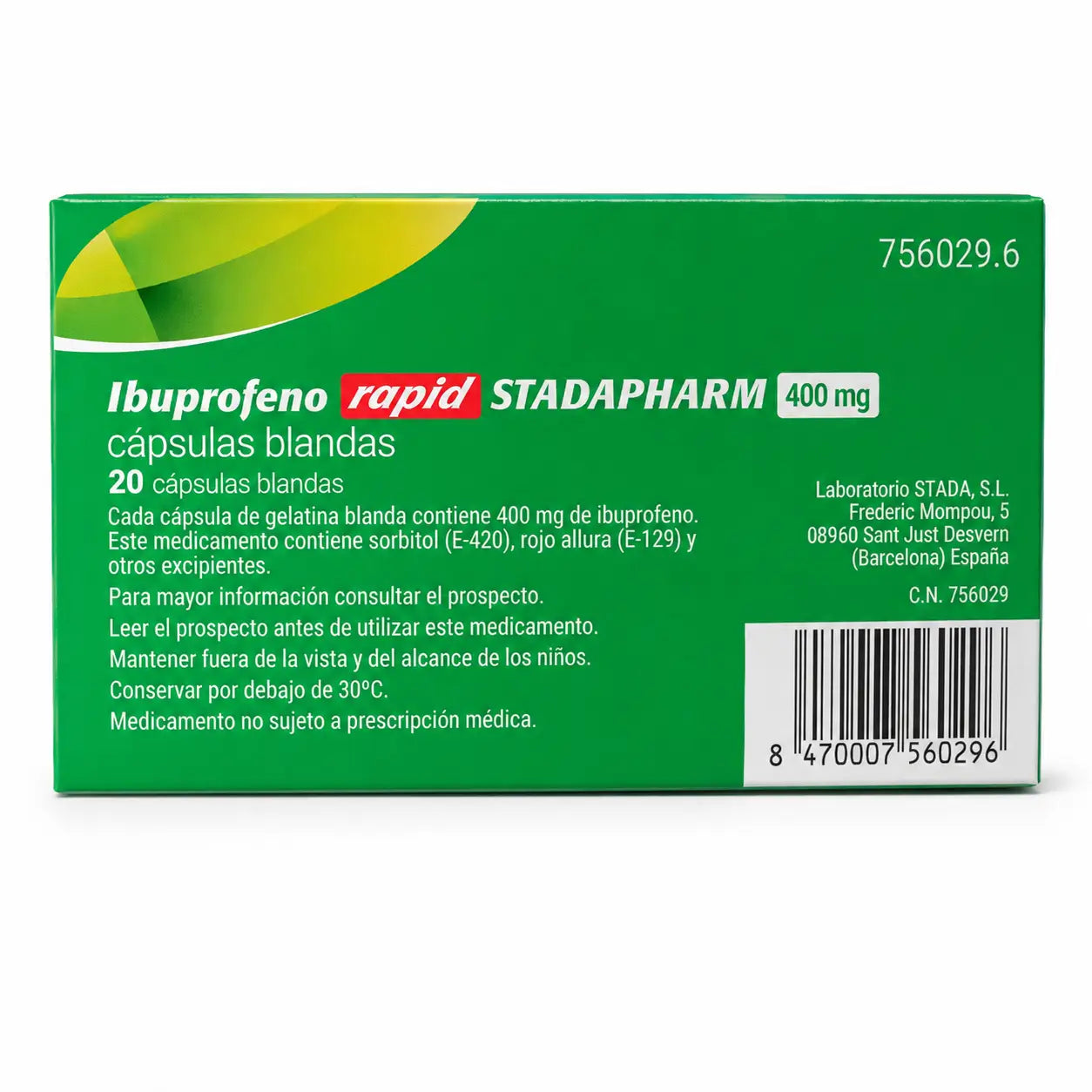 Stadapharm Ibuprofene rapido 400 mg, 20 capsule