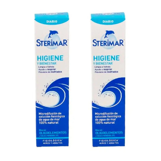 Sterimar Duplo Acqua di mare microdiffusione fisiologica Igiene nasale 2 x 50 ml