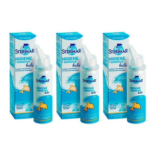 Sterimar Triplo Igiene e Benessere del bambino, 3 x 100 ml