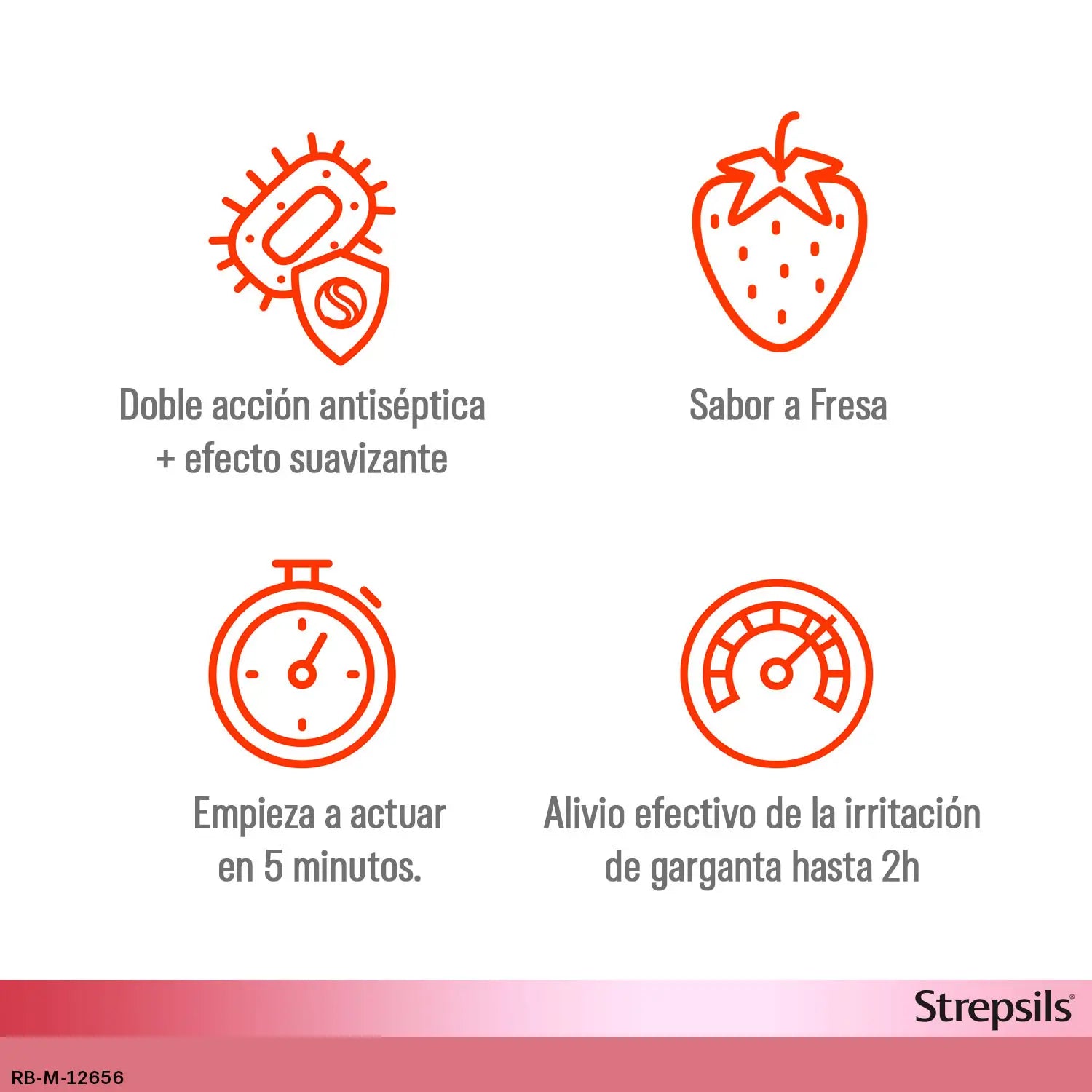 Strepsils Fragola, 24 pastiglie