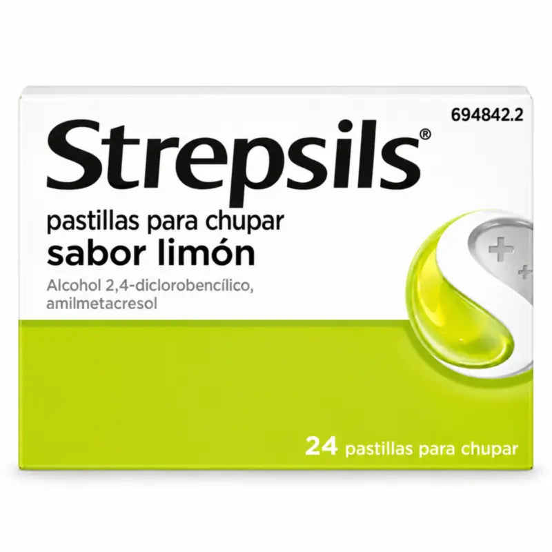 Strepsils senza zucchero al limone, 24 pastiglie