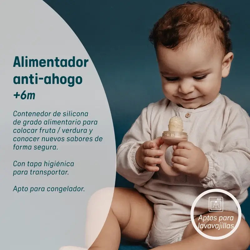 Suavinex Mangiatoia in silicone antisoffocamento, +6 mesi, rosa