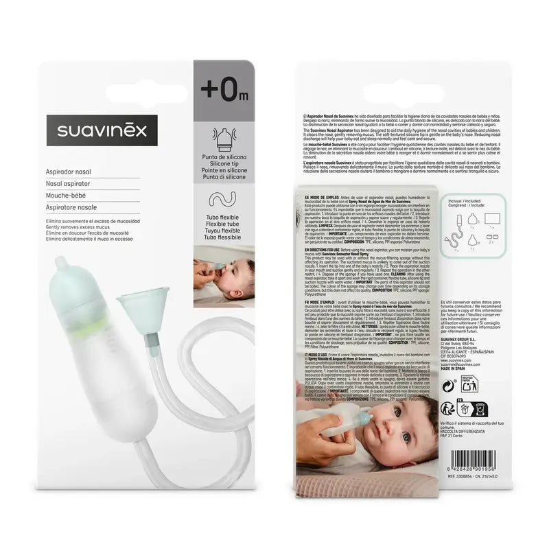 Aspiratore nasale Suavinex per neonati, +0 mesi