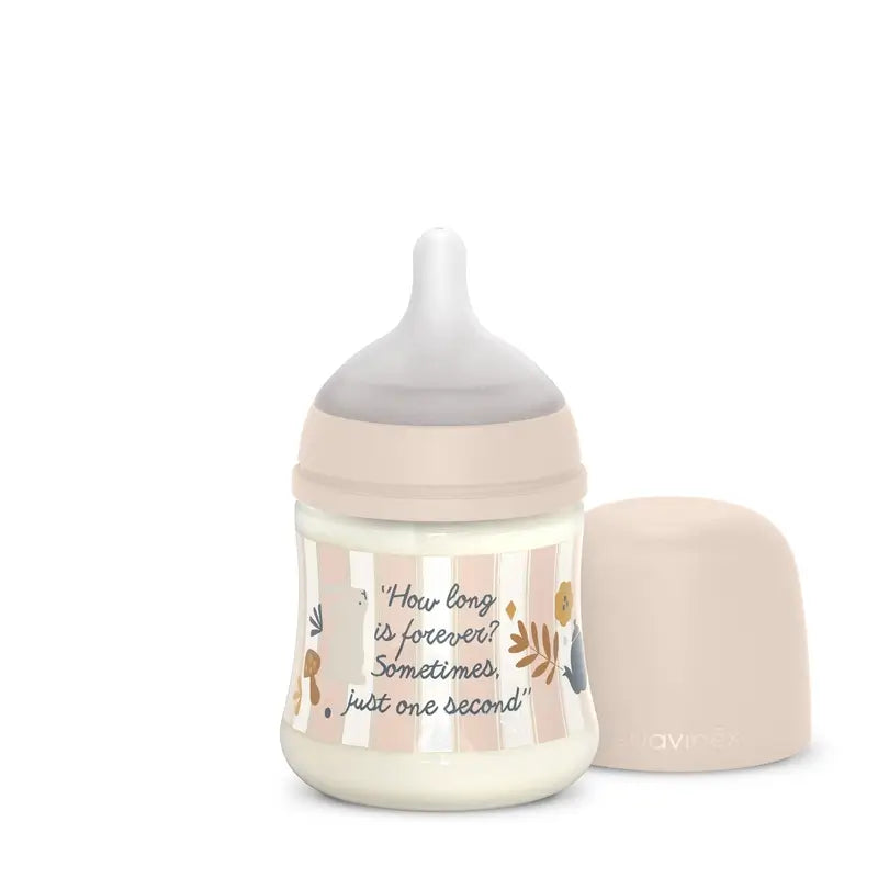 Biberon Suavinex 150 Ml, a flusso lento (S), +0 mesi, rosa Wonderland