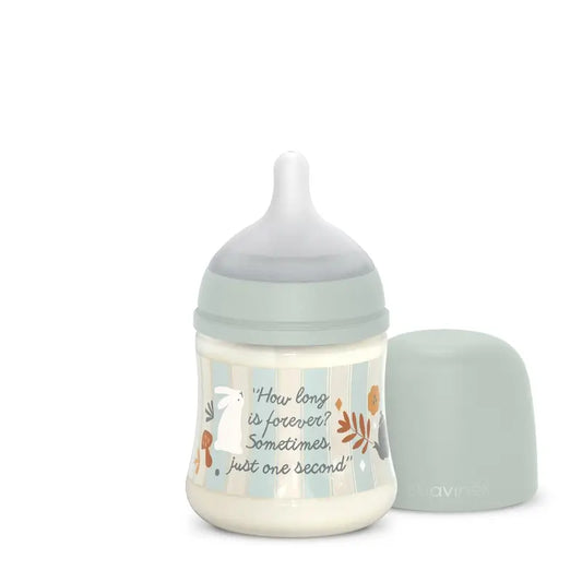 Biberon Suavinex 150 Ml, a flusso lento (S), +0 mesi, verde meraviglia