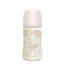 Biberon Suavinex 270 Ml, flusso medio (M), +3 mesi, Rosa Poesia